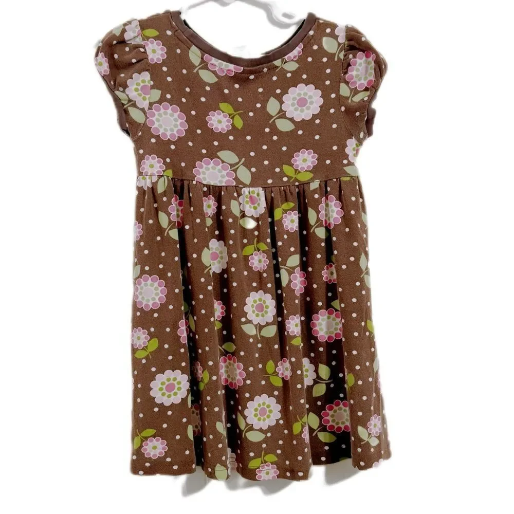 Gymboree Pink and‎ White Puff Sleeve Sundress